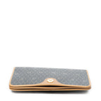 Shoulder Bag Vintage Full Flap Chain Clutch Grey Honeycomb Coated Canvas