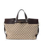 Handbag Horizontal Belt Tote Beige Monogrammed Canvas