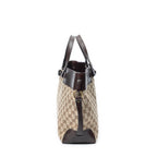 Handbag Horizontal Belt Tote Beige Monogrammed Canvas