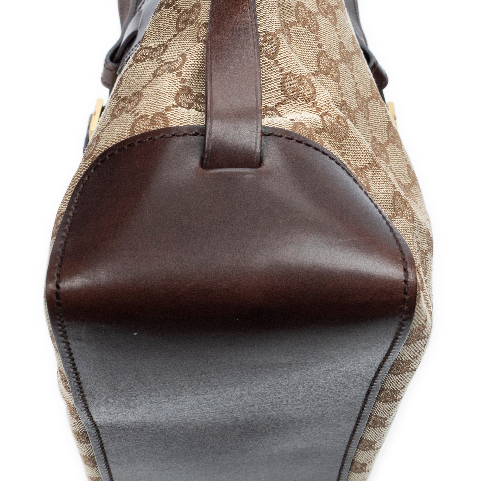 Handbag Horizontal Belt Tote Beige Monogrammed Canvas
