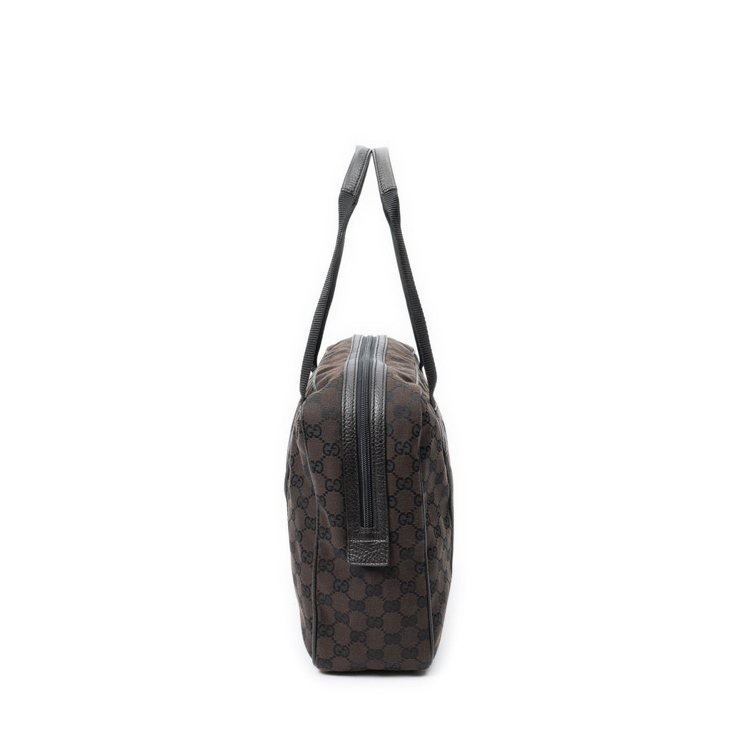 Shoulder Bag Laptop Bag Dark Brown Monogrammed Canvas
