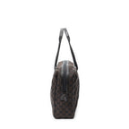 Shoulder Bag Laptop Bag Dark Brown Monogrammed Canvas