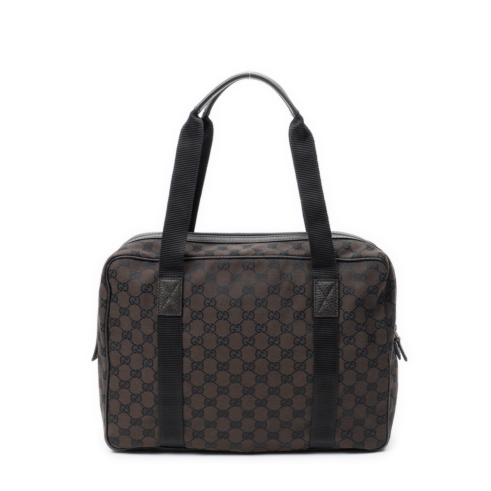 Shoulder Bag Laptop Bag Dark Brown Monogrammed Canvas