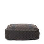 Shoulder Bag Laptop Bag Dark Brown Monogrammed Canvas