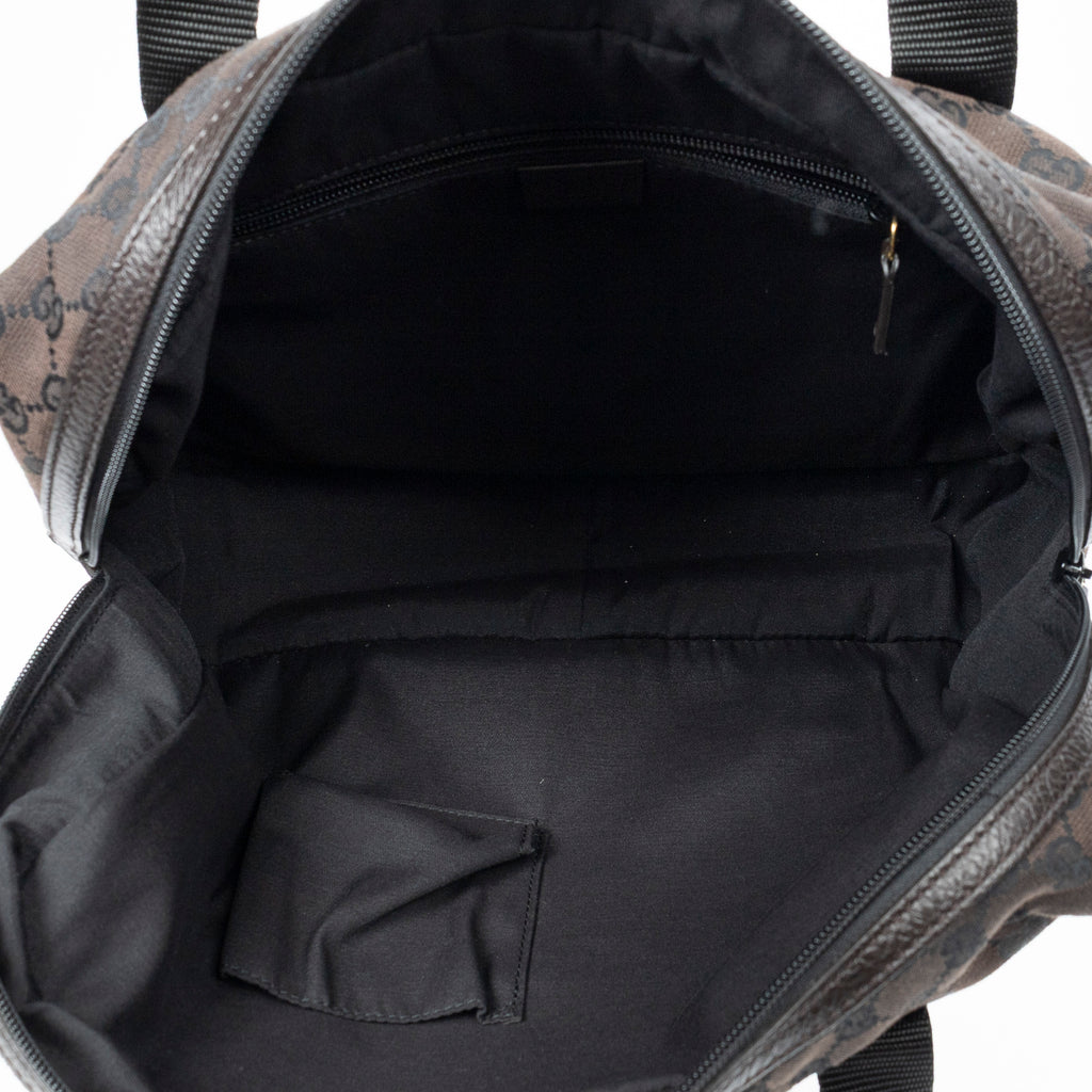 Shoulder Bag Laptop Bag Dark Brown Monogrammed Canvas