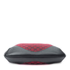Shoulder Bag Small Hobo Red Monogrammed Canvas