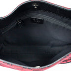 Shoulder Bag Small Hobo Red Monogrammed Canvas