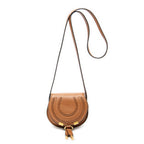 Shoulder Bag Micro Marcie Saddle Bag Brown Calfskin Leather