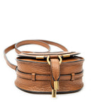 Shoulder Bag Micro Marcie Saddle Bag Brown Calfskin Leather
