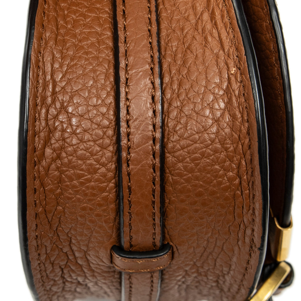 Shoulder Bag Micro Marcie Saddle Bag Brown Calfskin Leather