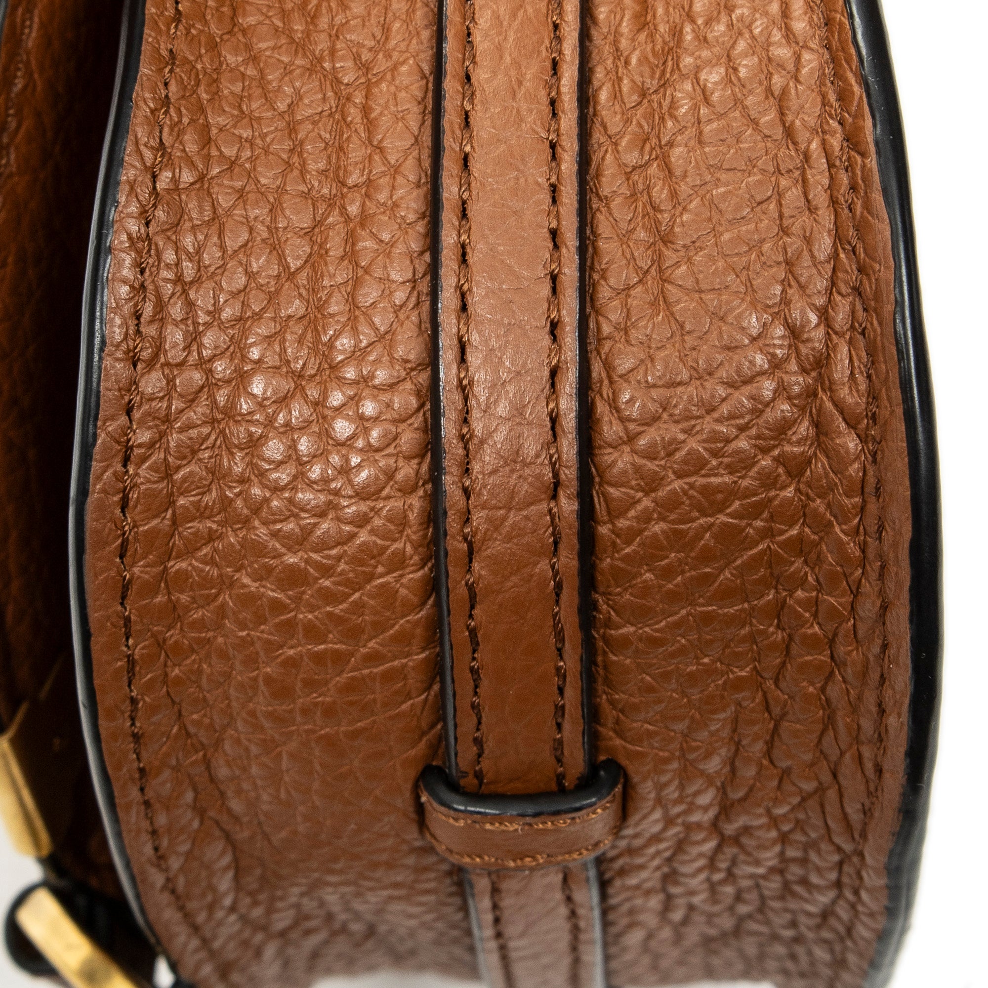 Shoulder Bag Micro Marcie Saddle Bag Brown Calfskin Leather