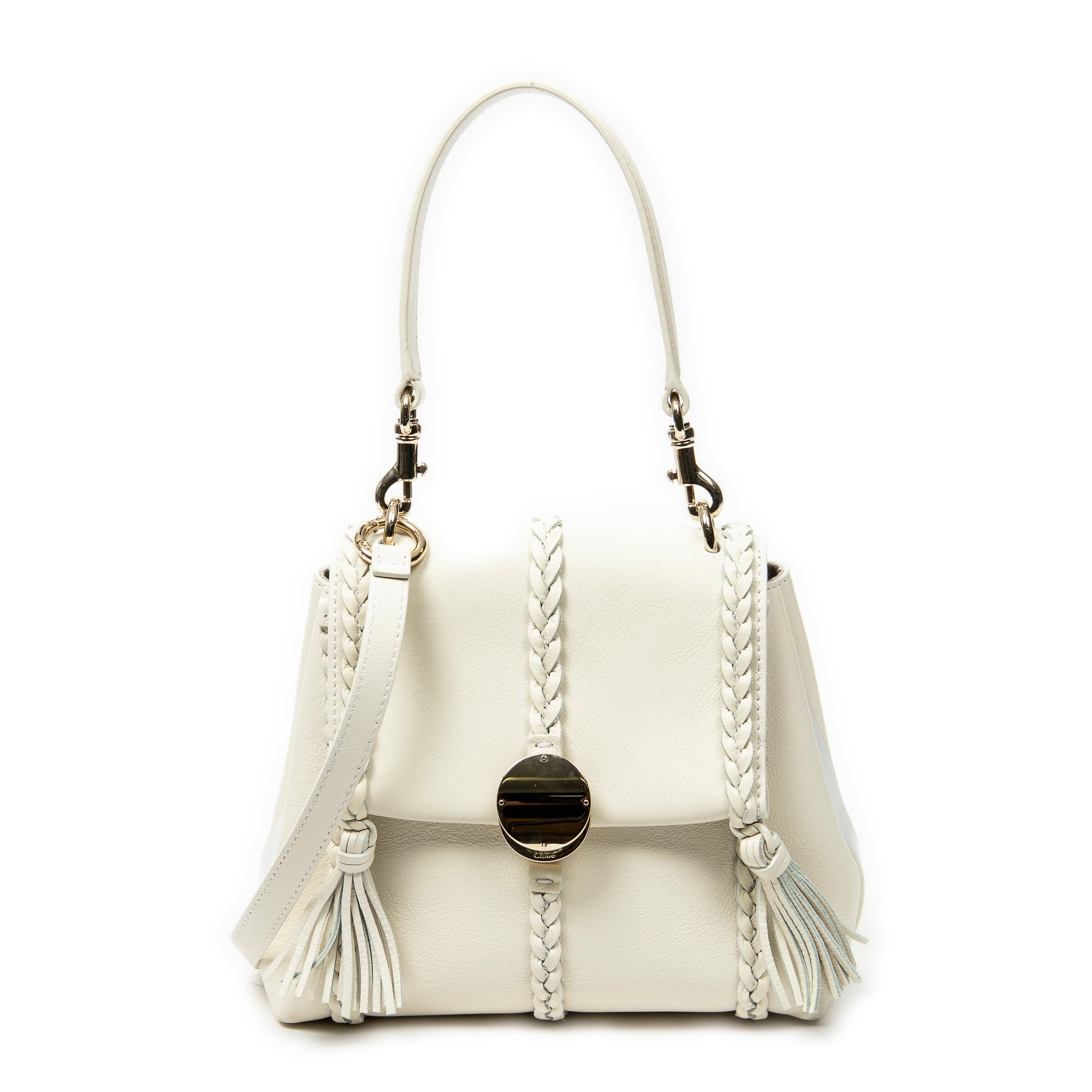 Shoulder Bag Penelope White Calfskin Leather