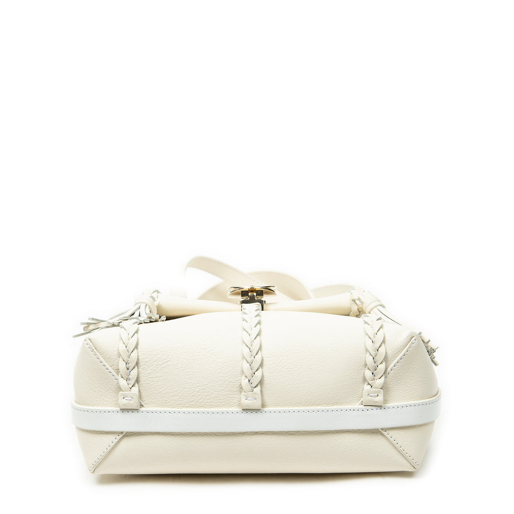 Shoulder Bag Penelope White Calfskin Leather