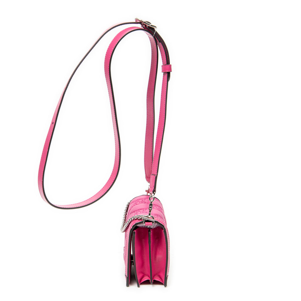 Shoulder Bag Mini Marmont Wallet On Chain Fuchsia Quilted GG Nylon Canvas