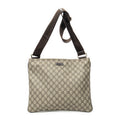Shoulder Bag Large Square Zip Messenger Beige Supreme Coated Canvas