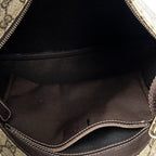 Shoulder Bag Large Square Zip Messenger Beige Supreme Coated Canvas
