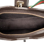 Shoulder Bag Mini Moon Side Web Hobo Beige Monogrammed Canvas