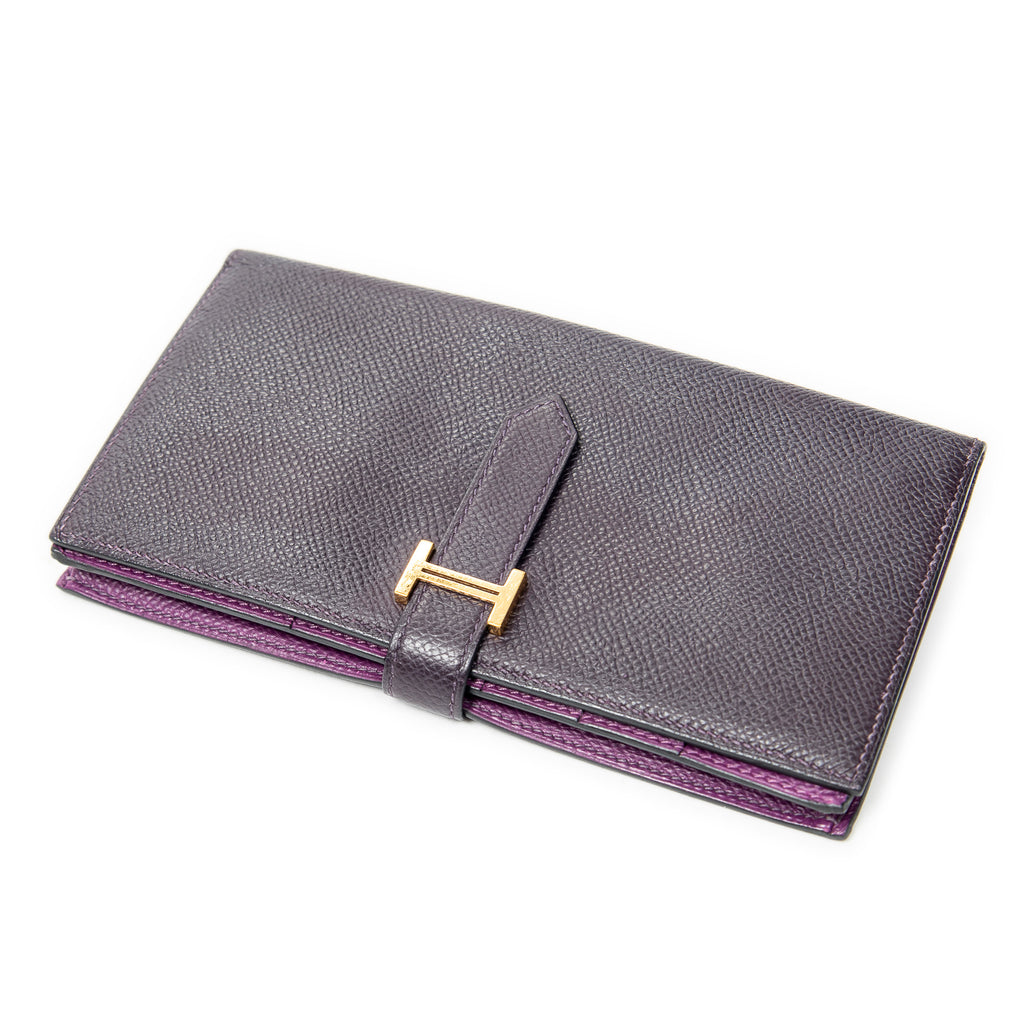 Wallet Bearn Wallet Raisin Epsom Leather