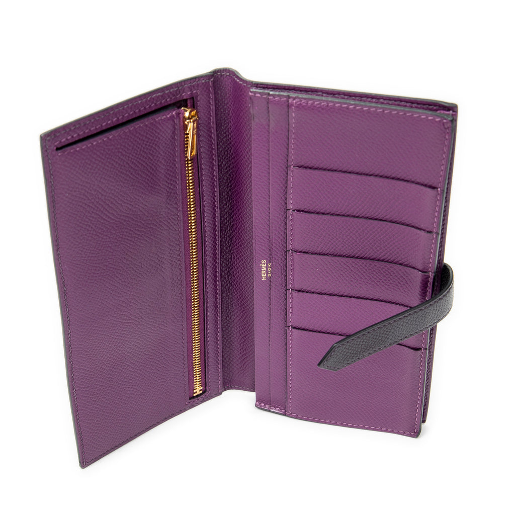 Wallet Bearn Wallet Raisin Epsom Leather