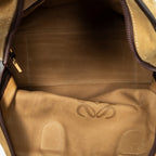 Handbag Vintage Amazona 32 Beige Suede Leather