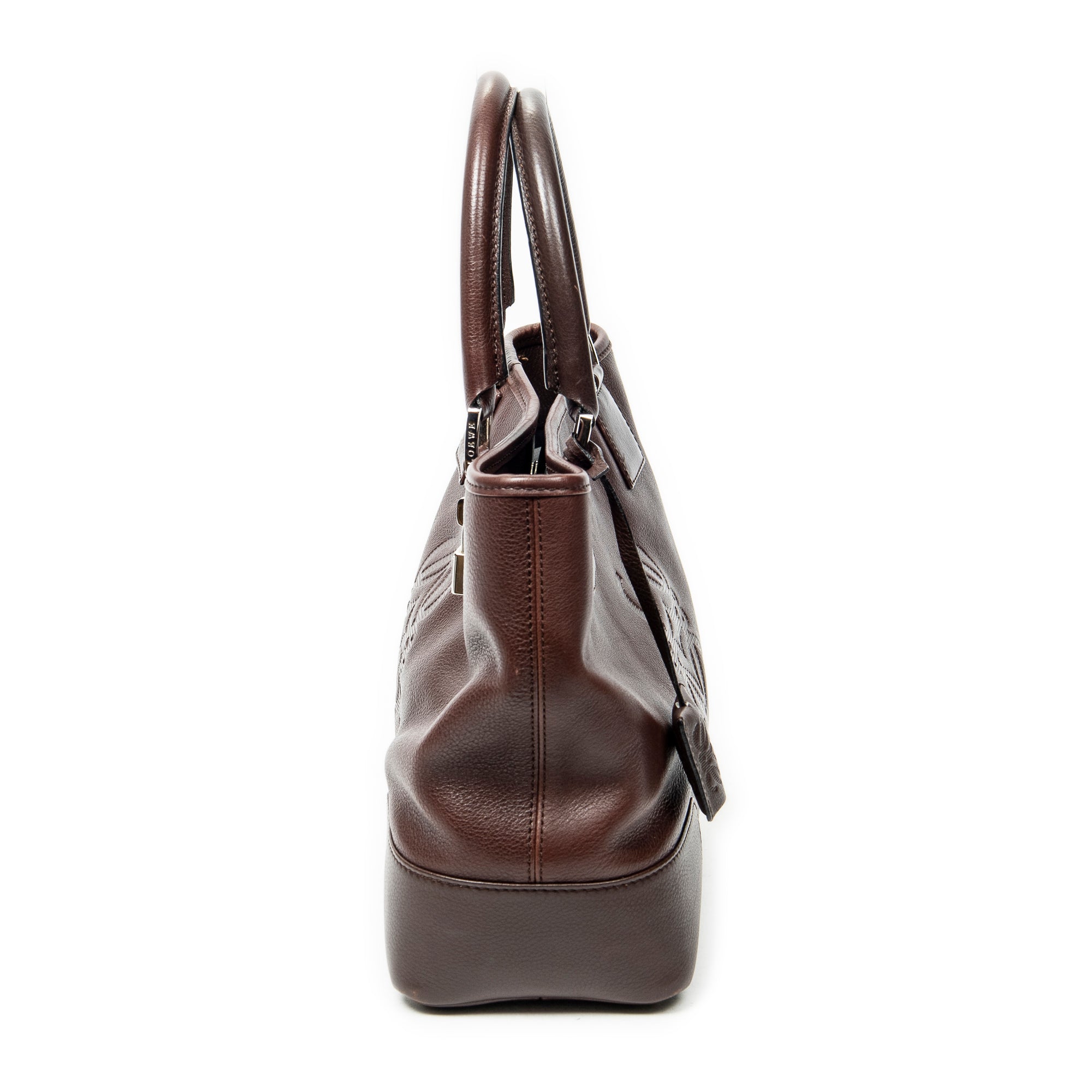 Handbag Vintage Anagram Tote Brown Calfskin Leather