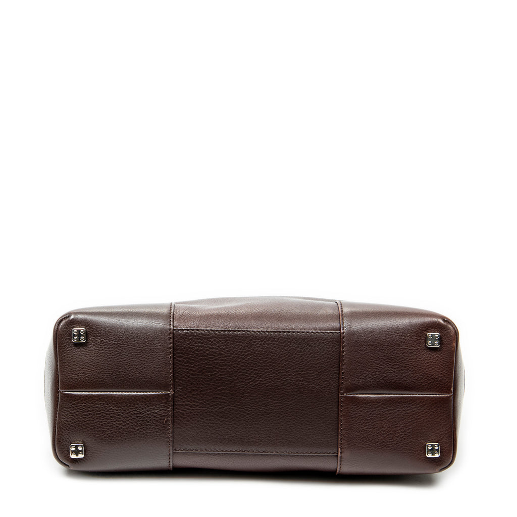 Handbag Vintage Anagram Tote Brown Calfskin Leather