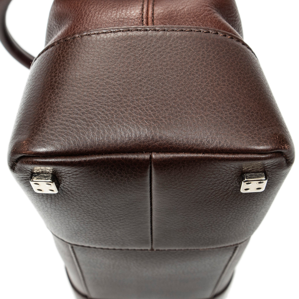Handbag Vintage Anagram Tote Brown Calfskin Leather