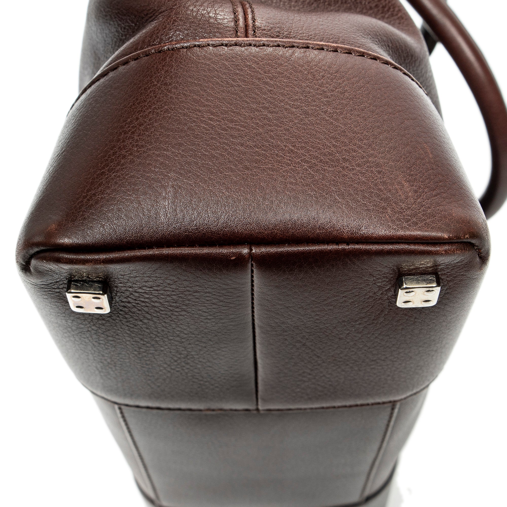 Handbag Vintage Anagram Tote Brown Calfskin Leather