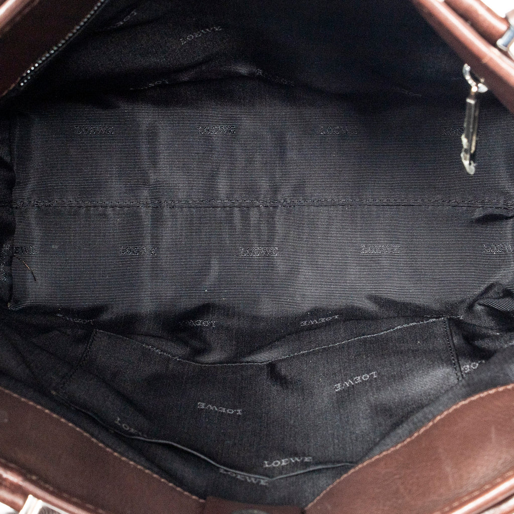 Handbag Vintage Anagram Tote Brown Calfskin Leather