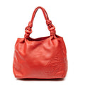 Handbag Anagram Knot Bag Red Calfskin Leather