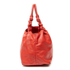 Handbag Anagram Knot Bag Red Calfskin Leather