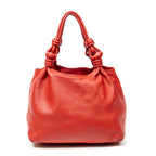 Handbag Anagram Knot Bag Red Calfskin Leather