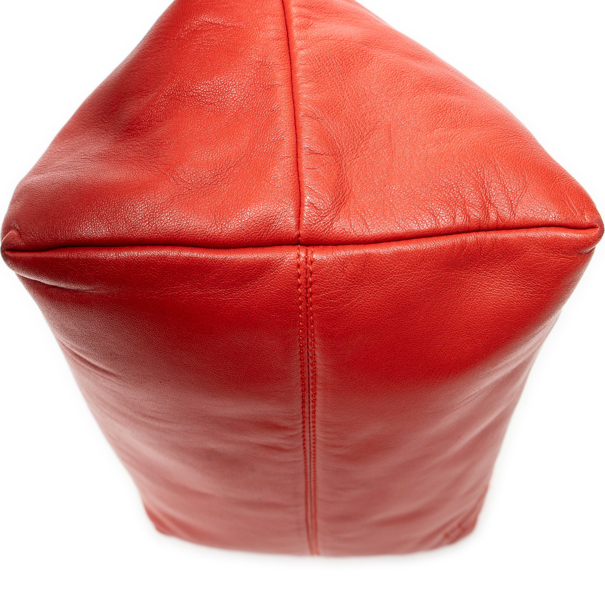 Handbag Anagram Knot Bag Red Calfskin Leather