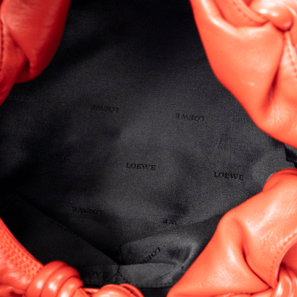 Handbag Anagram Knot Bag Red Calfskin Leather
