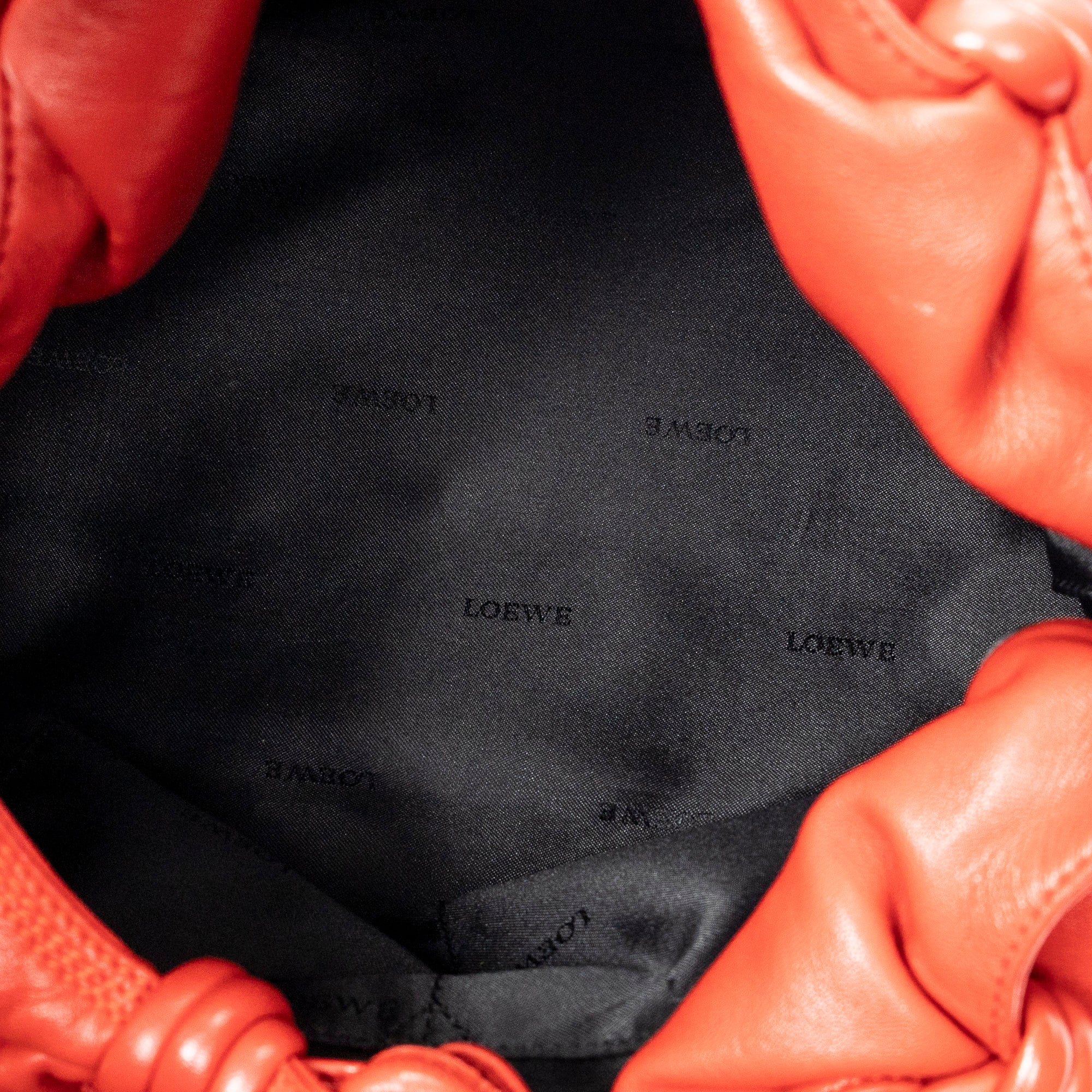 Handbag Anagram Knot Bag Red Calfskin Leather