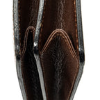 Shoulder Bag Vintage Flap Bag Brown Grained Calfskin Leather