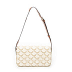 Shoulder Bag Claude White Triomphe Coated Canvas