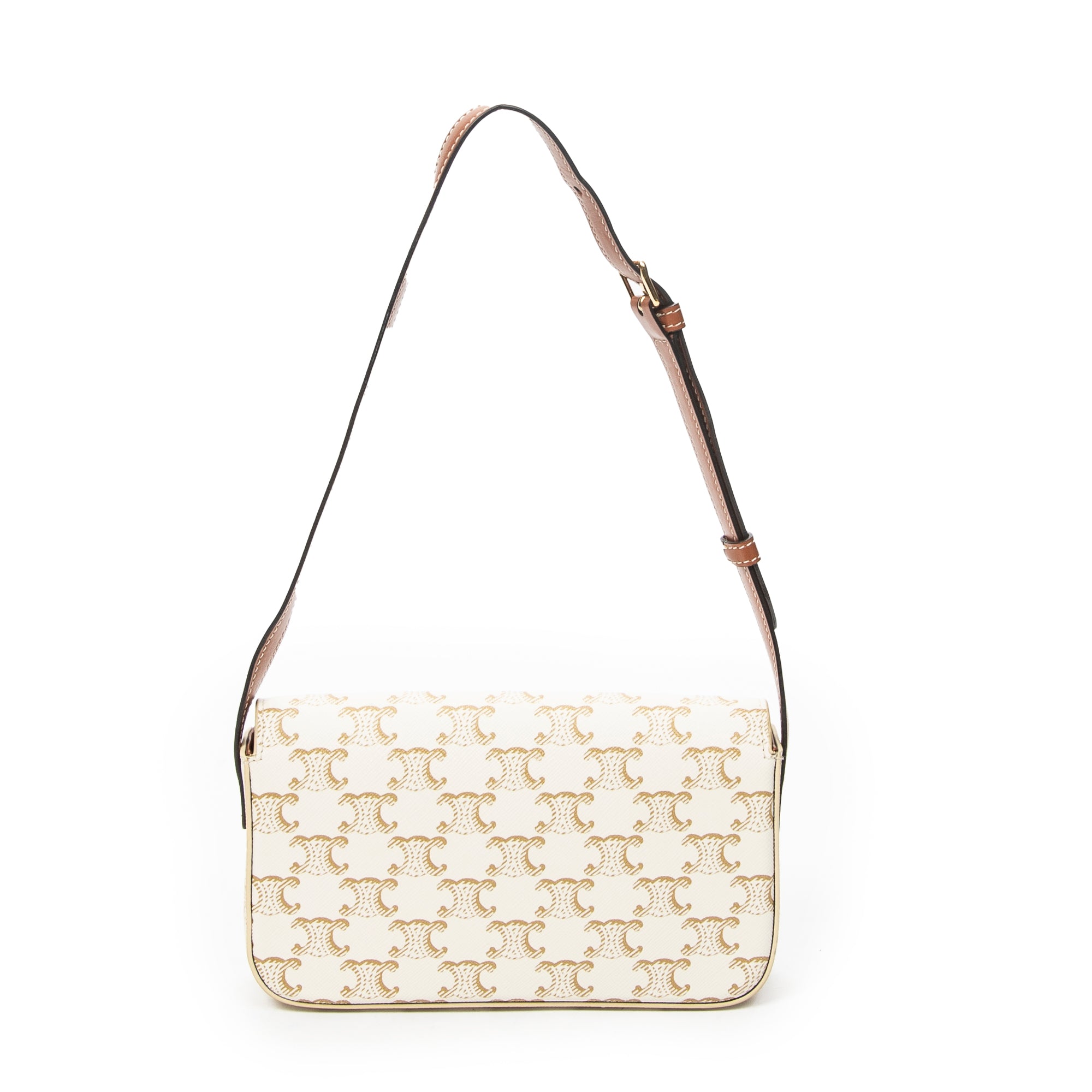Shoulder Bag Claude White Triomphe Coated Canvas