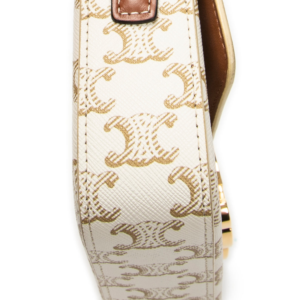 Shoulder Bag Claude White Triomphe Coated Canvas