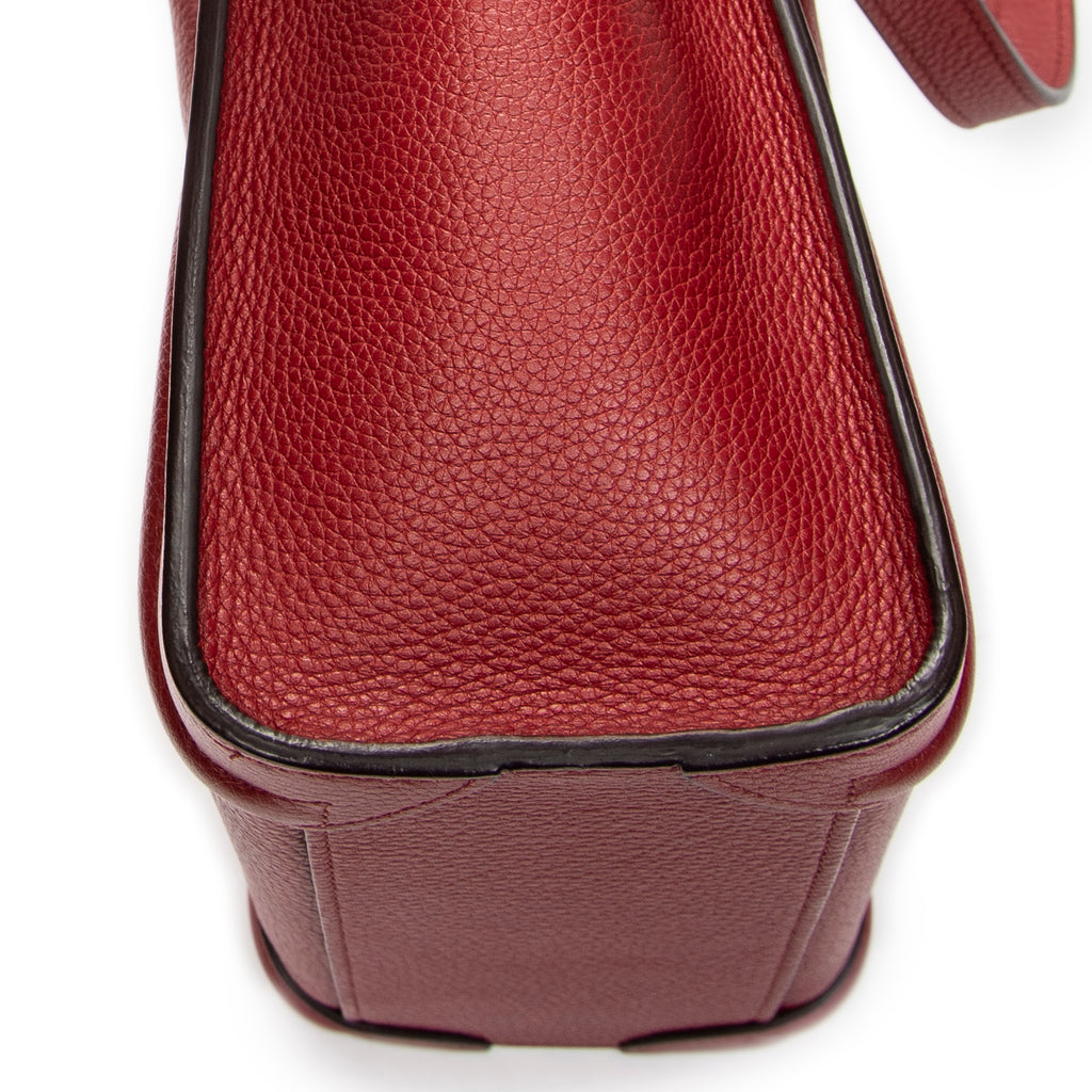 Sac Bandoulière Nano Luggage Cuir de veau grainé Rouge
