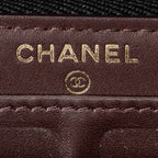 Wallet Classic Zip Around Wallet Black Quilted Caviar Leather