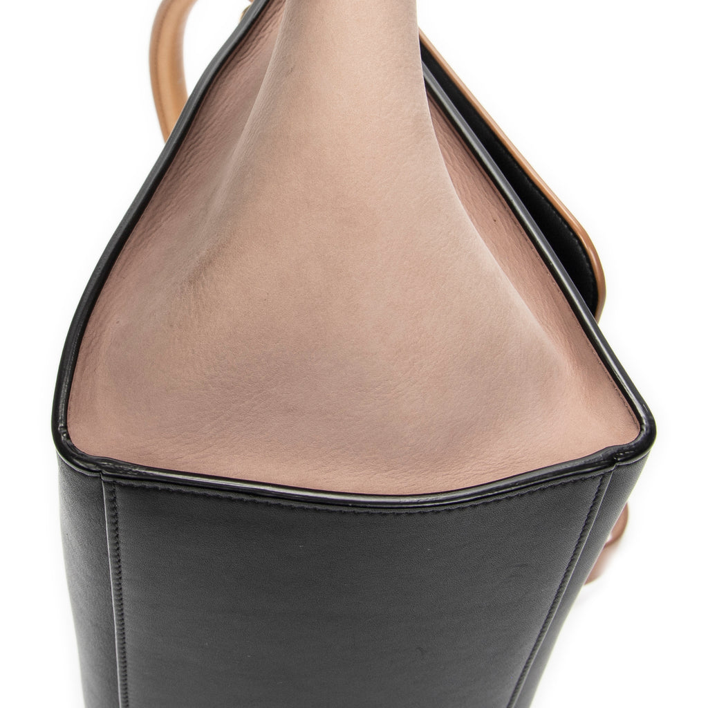 Shoulder Bag Small Trapeze Light Beige Calfskin Leather