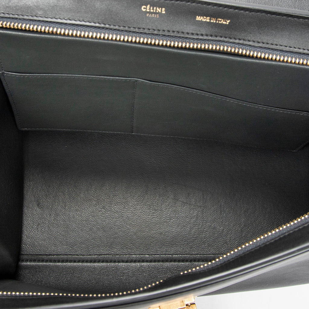 Shoulder Bag Small Trapeze Light Beige Calfskin Leather