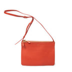 Shoulder Bag Large Trio Crossbody Orange Calfskin Leather