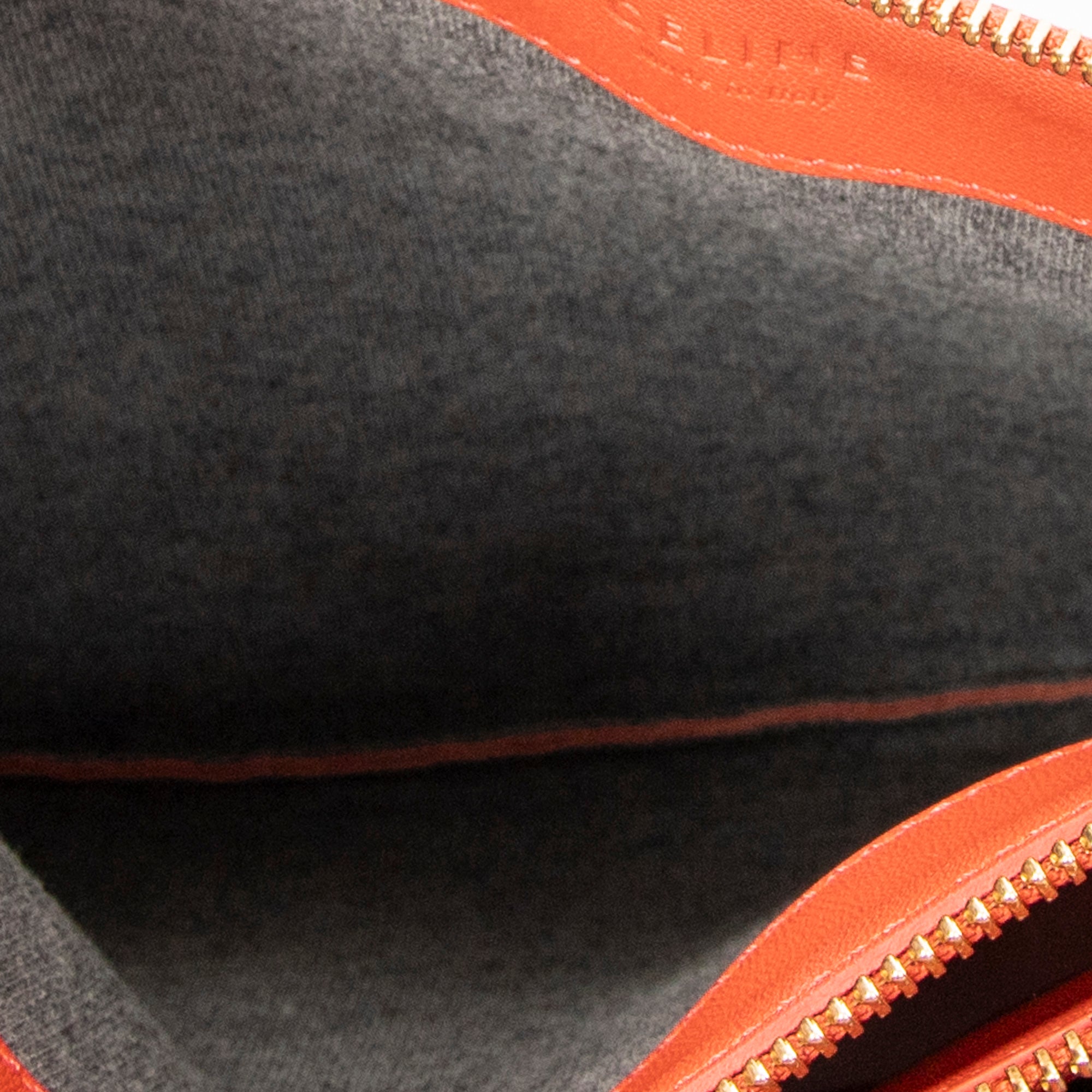 Shoulder Bag Large Trio Crossbody Orange Calfskin Leather