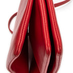 Shoulder Bag Large Trio Crossbody Red Calfskin Leather