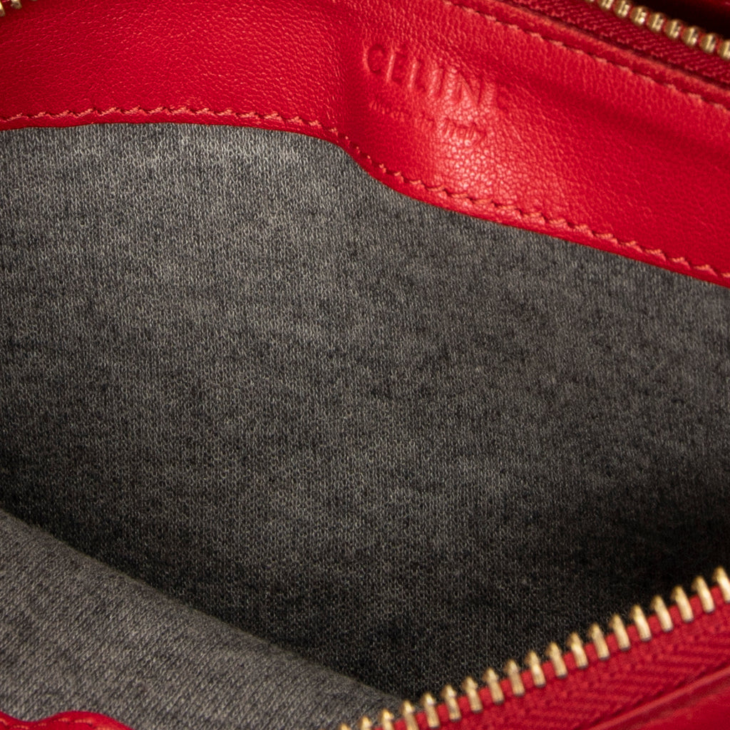 Shoulder Bag Large Trio Crossbody Red Calfskin Leather
