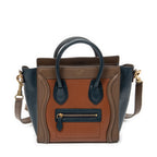Shoulder Bag Nano Luggage Brown Calfskin Leather