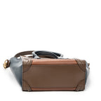 Shoulder Bag Nano Luggage Brown Calfskin Leather