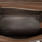 Shoulder Bag Nano Luggage Brown Calfskin Leather
